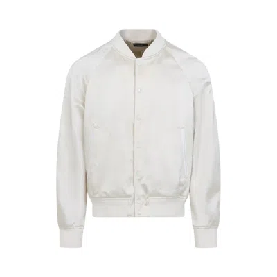 TOM FORD TOM FORD WHITE VISCOSE BOMBER JACKET