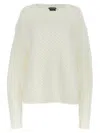 Tom Ford Crew Neck Wool Sweater With Textured Knit In White