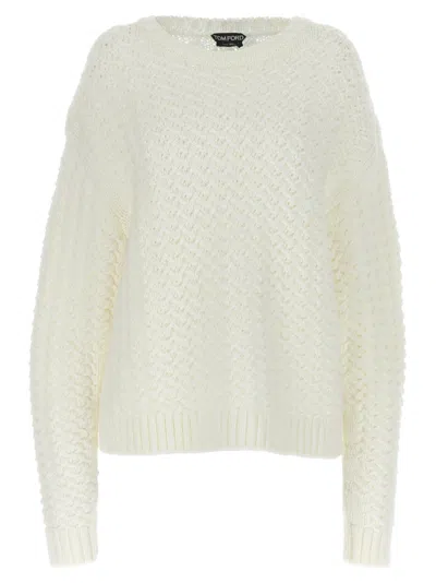 TOM FORD WHITE WOOL SWEATER