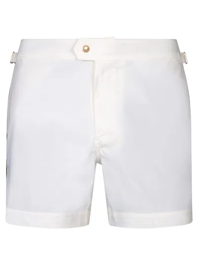 Tom Ford "contrast Piping Sea Bermuda Shorts In White