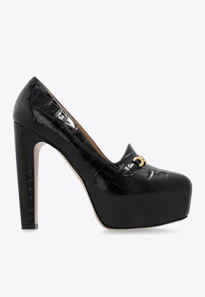 TOM FORD WHITNEY 135 CROC-EMBOSSED LEATHER PUMPS
