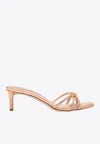 Tom Ford Whitney 55 Laminated Leather Mules In Rose Gold