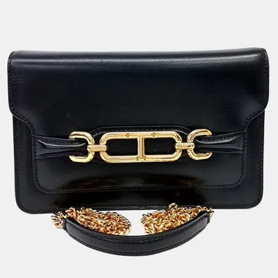 Pre-owned Tom Ford Whitney Chain Crossbody Bag In Black
