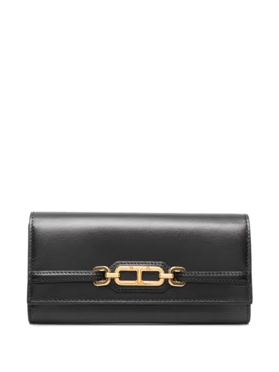 Tom Ford Whitney Palmellato Continental Wallet Accessories In Black