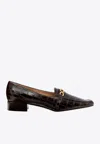Tom Ford Whitney Croc-embossed Leather Loafers In Brown