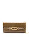 Tom Ford Whitney Crocodile-embossed Clutch Bag In Green
