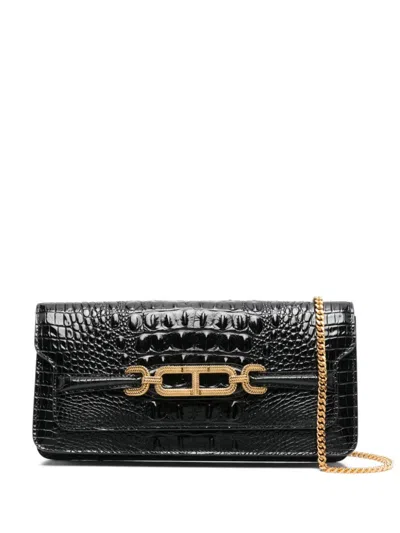 Tom Ford Whitney Leather Crossbody Bag In Schwarz