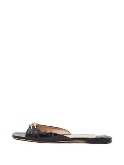 Pre-owned Tom Ford Whitney Flat Sandals In 黑色