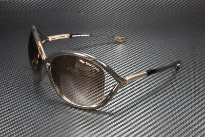 Pre-owned Tom Ford Whitney Ft0009 692 Dark Brown Gradient Brown 64 Mm Women's Sunglasses