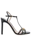 Tom Ford Embellished Lizard-effect Leather Sandals In Black