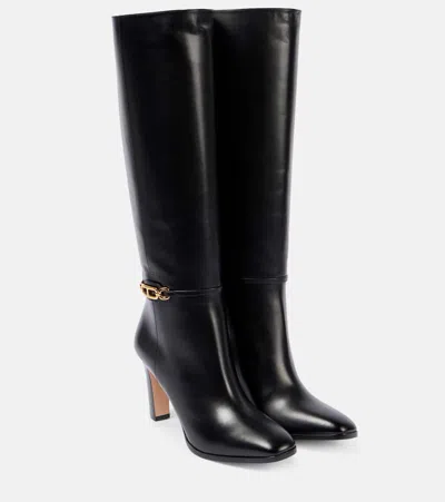 Tom Ford Whitney Leather Knee-high Boots In Black