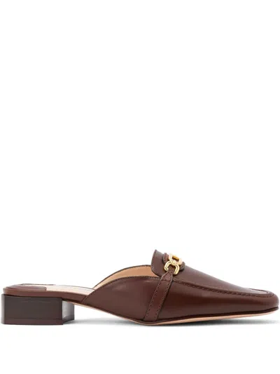 Tom Ford Whitney Leather Mules In Brown