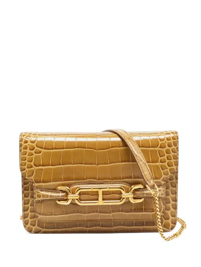 Pre-owned Tom Ford Whitney Leather Shoulder Bag In Brown