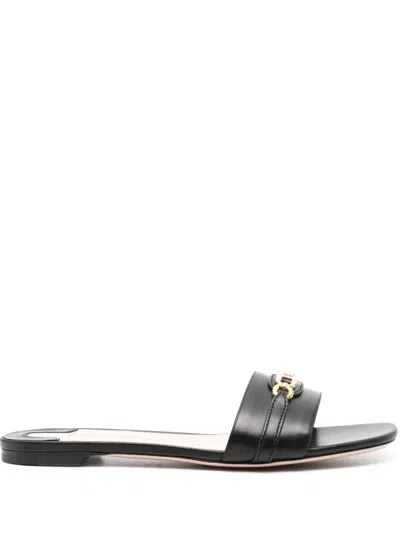 Tom Ford Whitney Leather Slides In Black