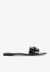 Tom Ford Whitney Croc-embossed Leather Slides In Black