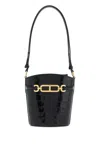 Tom Ford Brown Handbag With T Logo Detail In Croco Printed Leather Woman In Black
