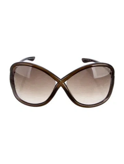 Pre-owned Tom Ford Whitney Oversize Sunglasses In Brown