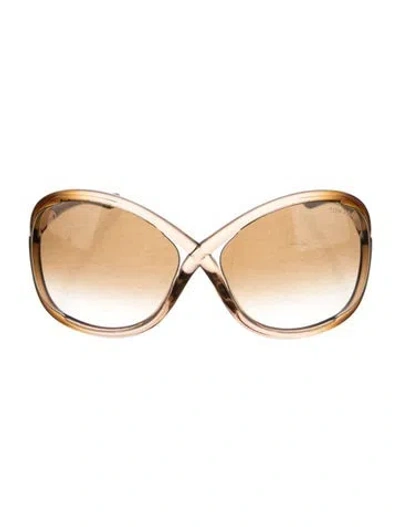 Pre-owned Tom Ford Whitney Oversize Sunglasses In Brown