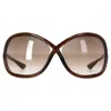 Tom Ford Whitney Oversized Sunglasses In Brown Acetate In Brown