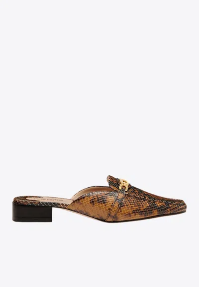 Tom Ford Whitney 35mm Leather Mules In Brown/oth