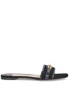 Tom Ford 5mm Whitney Soft Leather Flat Slides In Black