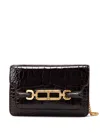 TOM FORD WHITNEY SHOULDER BAG WITH CROCODILE EFFECT