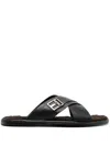 TOM FORD WICKLOW LEATHER SANDALS