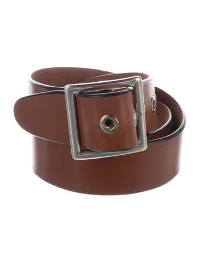 Pre-owned Tom Ford Wide Leather Belt In Brown