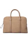 Tom Ford Wide Leather Briefcase In Brown