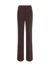 Tom Ford Pleated Wide-leg Trousers In Brown