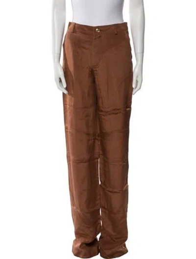 Pre-owned Tom Ford Wide Leg Pants In Brown