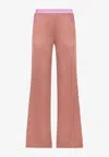 Tom Ford Wide-leg Pants In Double-faced Satin In Pink