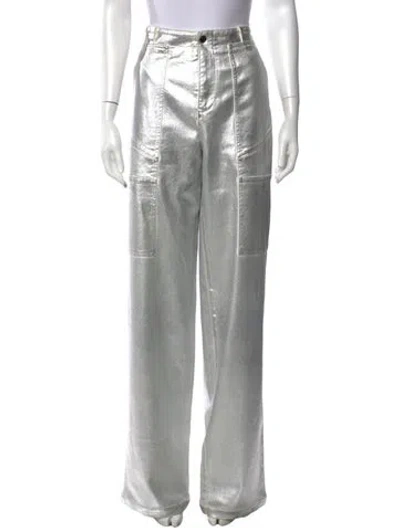 Pre-owned Tom Ford Wide Leg Pants In Silver