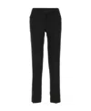 Tom Ford Pressed-crease Tapered-leg Trousers In Black