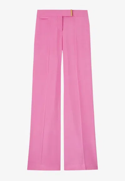 Tom Ford Wide-leg Tailored Pants In Pink
