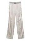 Tom Ford Wide-leg Trousers With Satin Finish In Gray