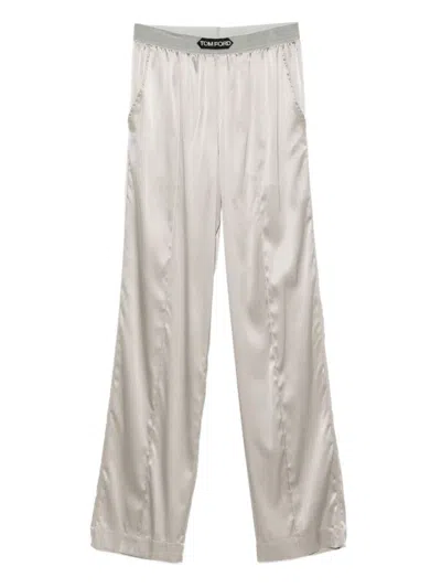 TOM FORD WIDE-LEG TROUSERS WITH SATIN FINISH