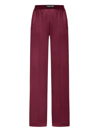 TOM FORD WIDE-LEG TROUSERS WITH SATIN FINISH