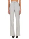 Tom Ford Lustrous Barathea Tailored Tuxedo Wide Leg Pants