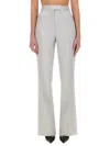 Tom Ford Women's Wide Leg Tuxedo Tailored Pants In Grey