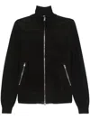 Tom Ford Zip-up Suede Jacket In Schwarz