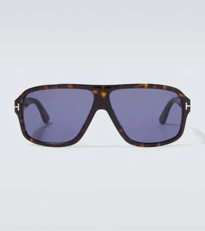 Tom Ford William Aviator Sunglasses In Brown