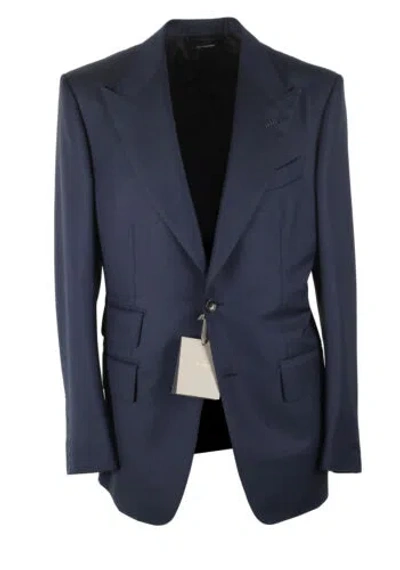 Pre-owned Tom Ford Windsor Signature Solid Blue Suit Size 52 It / 42r U.s. With Tags