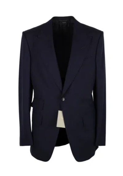 Pre-owned Tom Ford Windsor Signature Solid Navy Suit Size 54 It / 44r U.s. With Tags In Blue