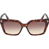 Tom Ford Havana Acetate Cat-eye Sunglasses In Brown