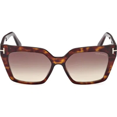 TOM FORD TOM FORD WINONA 53MM GRADIENT CAT EYE SUNGLASSES