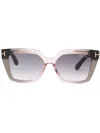 Tom Ford Winona 53mm Gradient Polarized Cat Eye Sunglasses In Neutrals