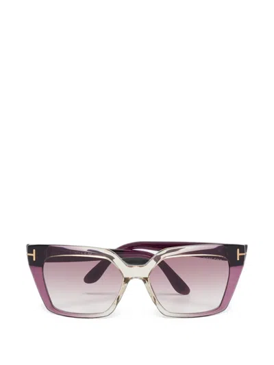 Pre-owned Tom Ford Winona Cat-eye Frame Sunglasses In Purple