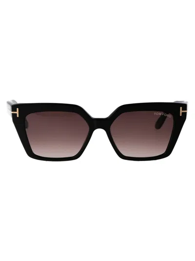 Tom Ford Winona Sunglasses In Black