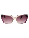Tom Ford Winona 53mm Gradient Polarized Cat Eye Sunglasses In 83z Viola/altro / Viola Grad E/o Specchiato